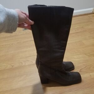 Tall Brown Leather Boots